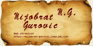 Mijobrat Gurović vizit kartica